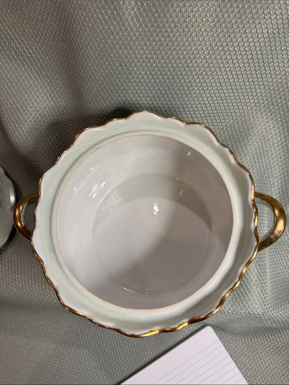 Stunning Vintage Hand Painted Signed “Marla King” Porcelain Covered Dish